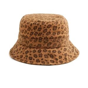Crewcuts girls animal leopard print felted wool hat, s/m, brown